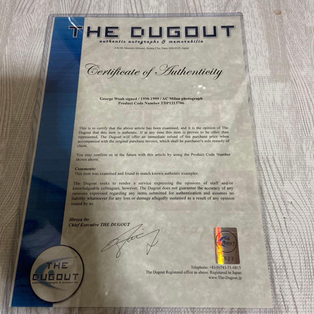 ジョージ・ウェア直筆サイン入りフォト　額入り