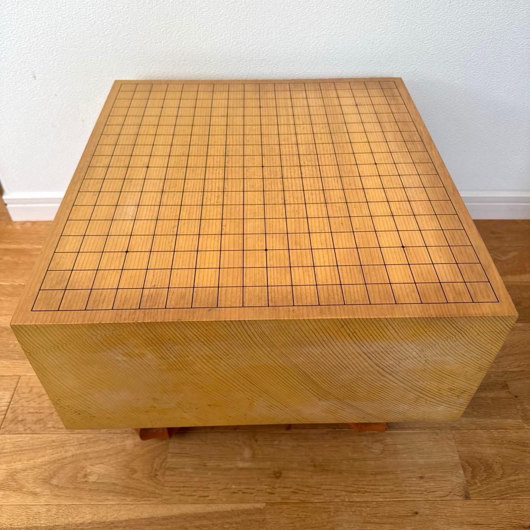 囲碁盤/ 脚付き/ヘソ有り/カバー付き/17cm厚/碁盤/囲碁