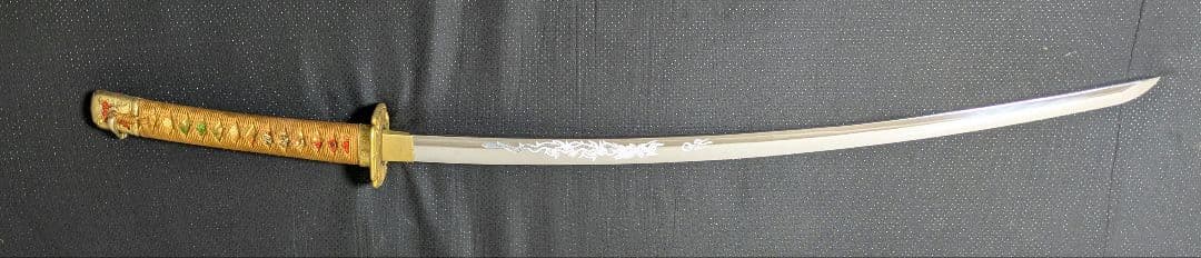 模造刀剣 龍彫刻