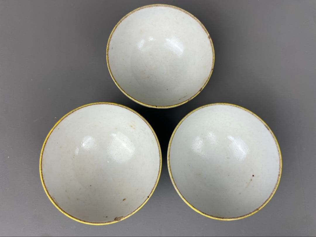 江戸期 古九谷 急須 湯呑み 3客 山水図 九谷焼 時代物 陶器 色絵