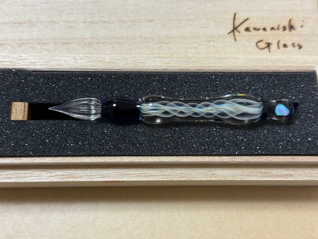 川西硝子◆ガラスペン　螺旋タイニー