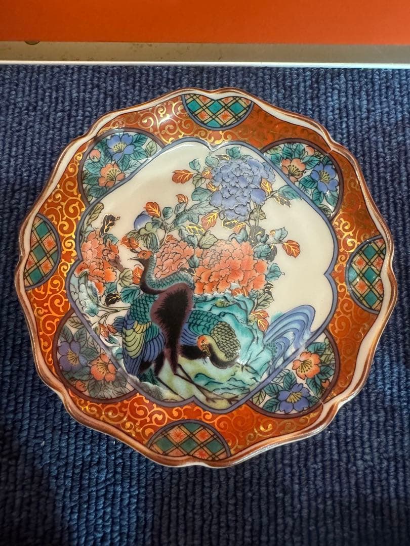 2037 九谷焼 歴代画 皿 5客 未使用