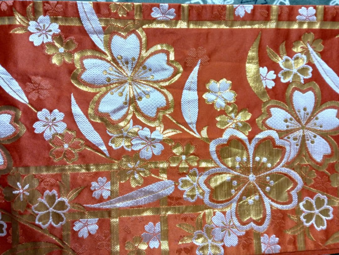 七五三 着物 青 赤 花柄　フルセット