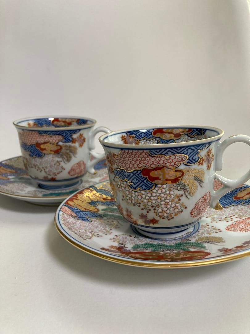 日肥其泉 昭和年製 カップ5客 極錦金彩古伊万里 有田焼 【日肥其泉昭和