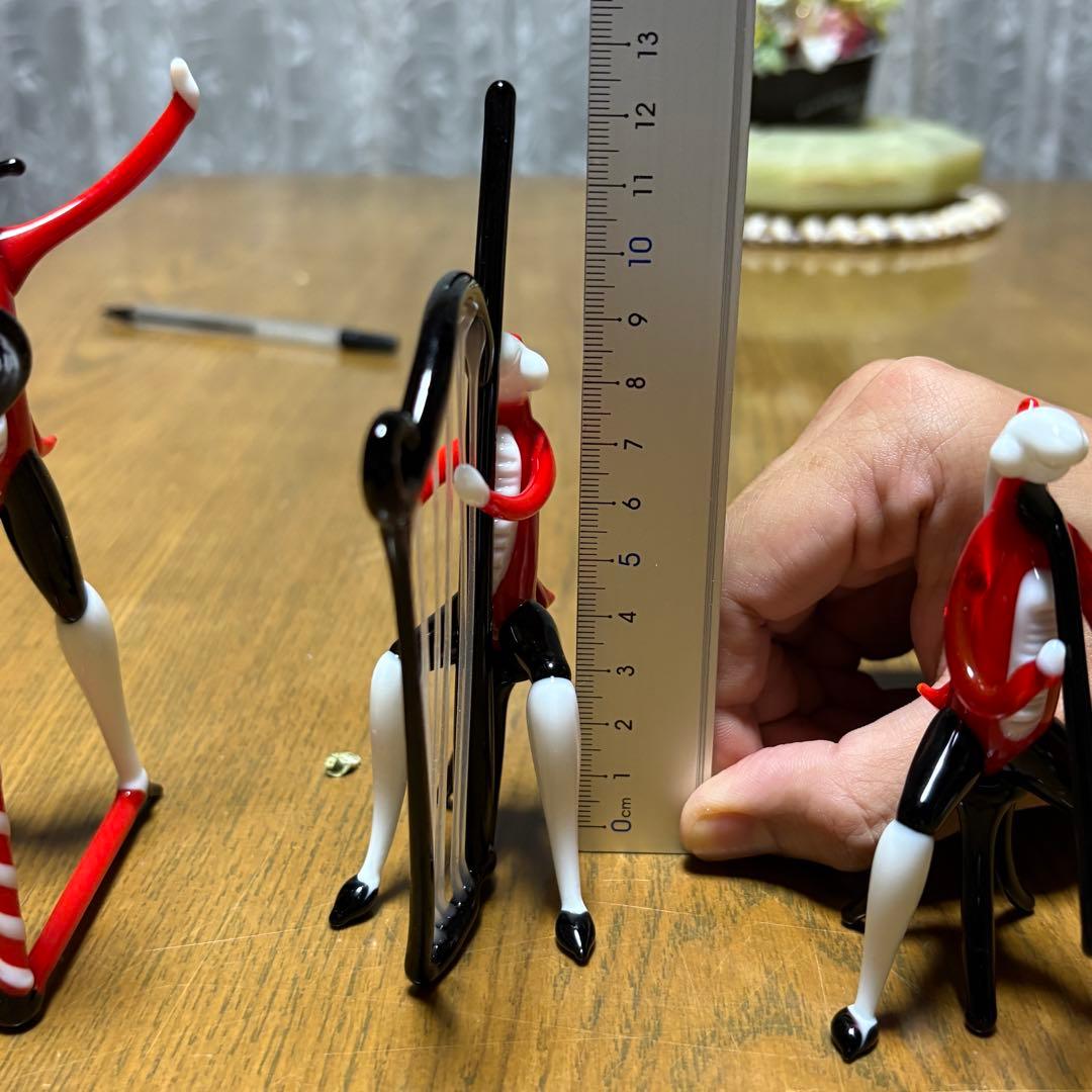 一点モノ ガラス工芸 音楽隊 オーケストラセット インテリア置物