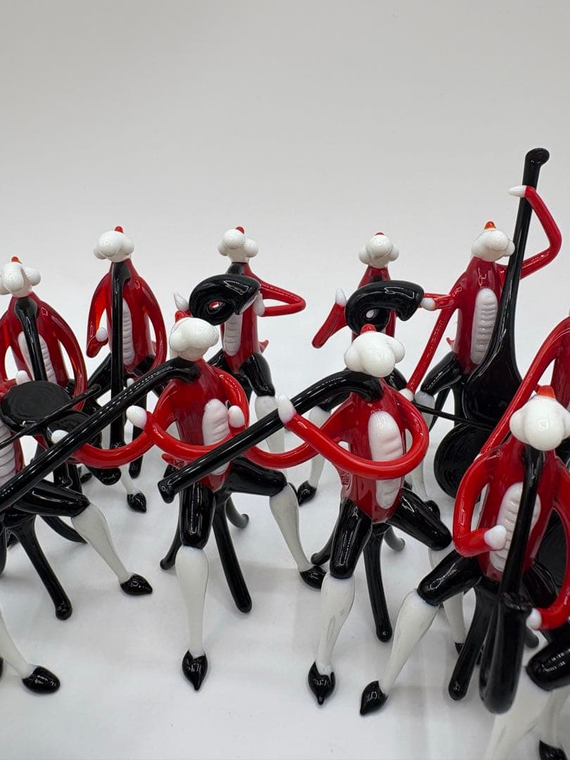 一点モノ ガラス工芸 音楽隊 オーケストラセット インテリア置物