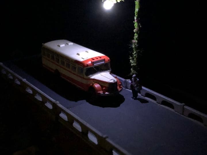 煉瓦橋のある風景　ジオラマ