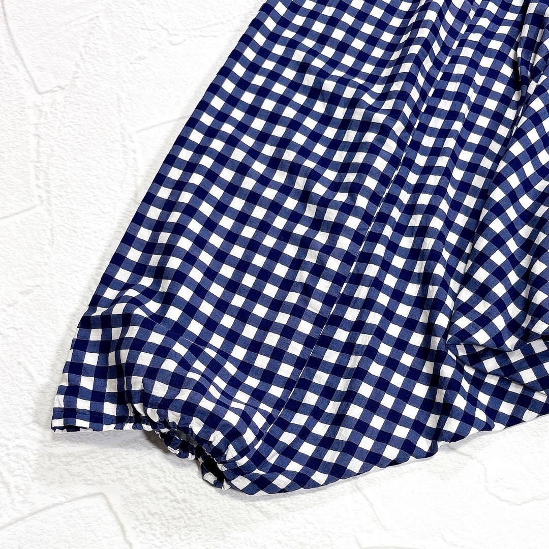 ハウスオブロータス ギンガムチェック サルエルパンツ インド綿 イージーパンツ
