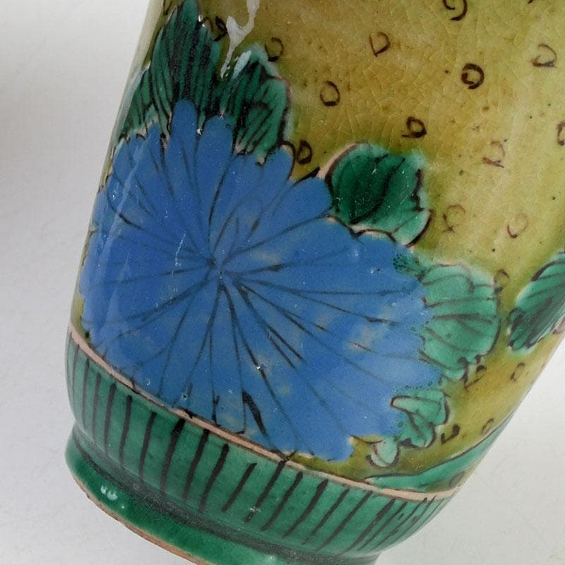 kimi 様専用九谷焼 古九谷角福銘 草花文 ぐい呑 三客まとめて