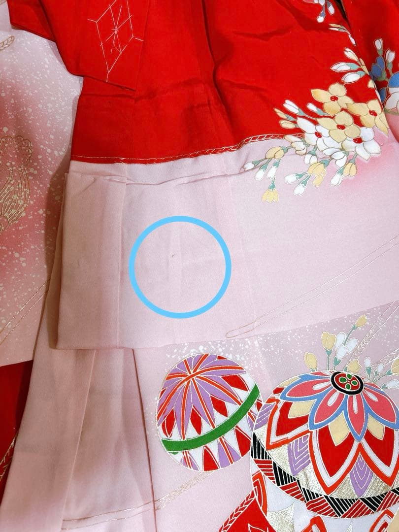 人気の総絞り被布♡七五三　3歳　女の子　フルセット　一式　赤系　正絹