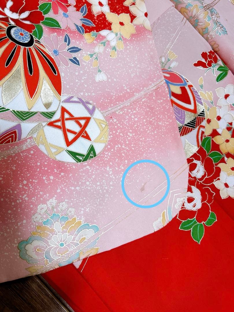 人気の総絞り被布♡七五三　3歳　女の子　フルセット　一式　赤系　正絹