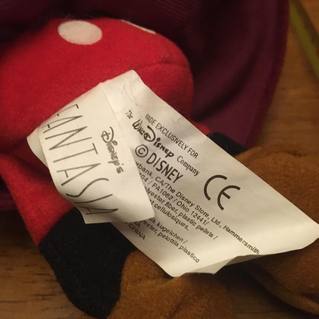 プラッシュ ぬいぐるみ ミッキーマウス ファンタジア タグ付