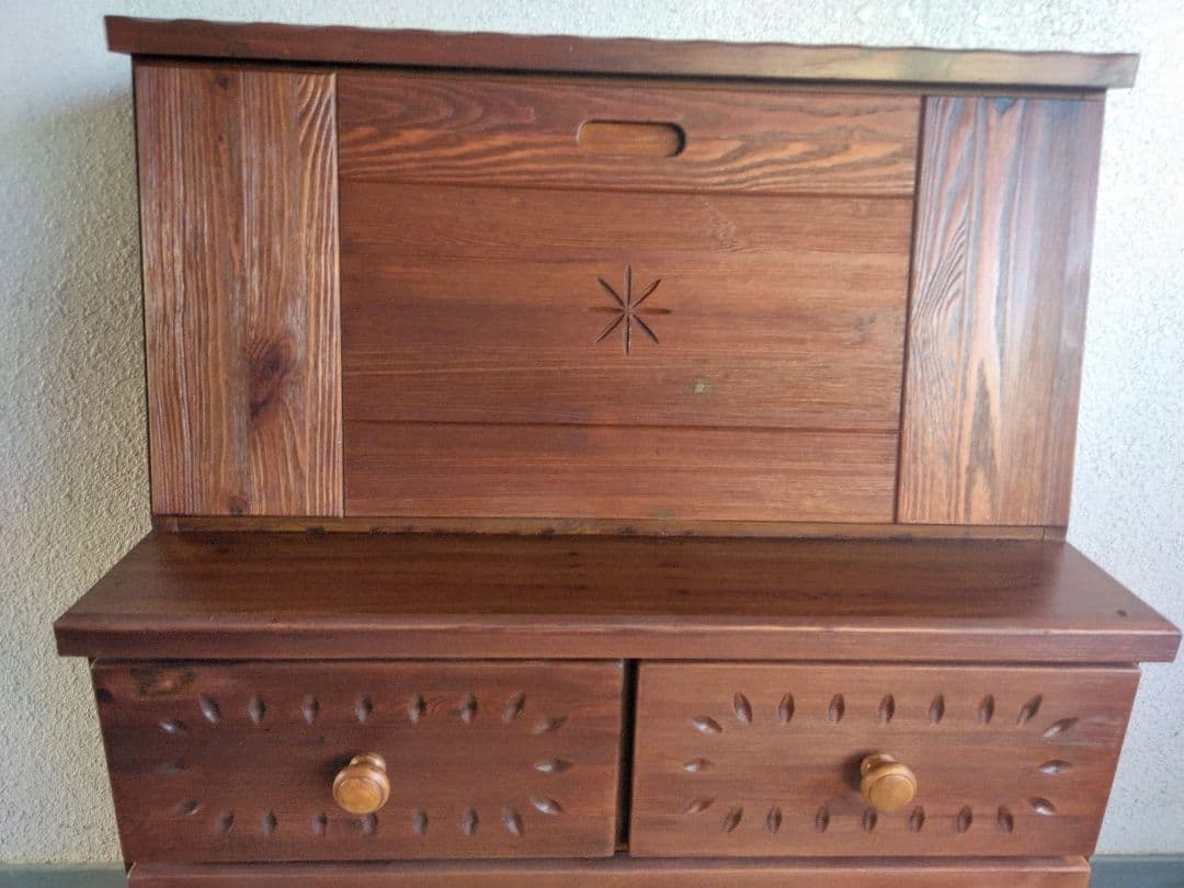 チェスト付きライティングビューロー