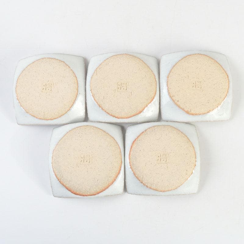 和食器 茶懐石 萩焼 吉賀將夫作 小皿 五客 共箱 V