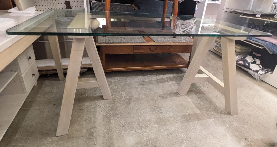 35% フランフラン エファ ガラス 天板テーブル 上品 ダイニングテーブル