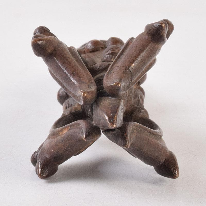 チベット密教法具　古銅　ブルパ　独鈷杵　金剛杵　V　R9088