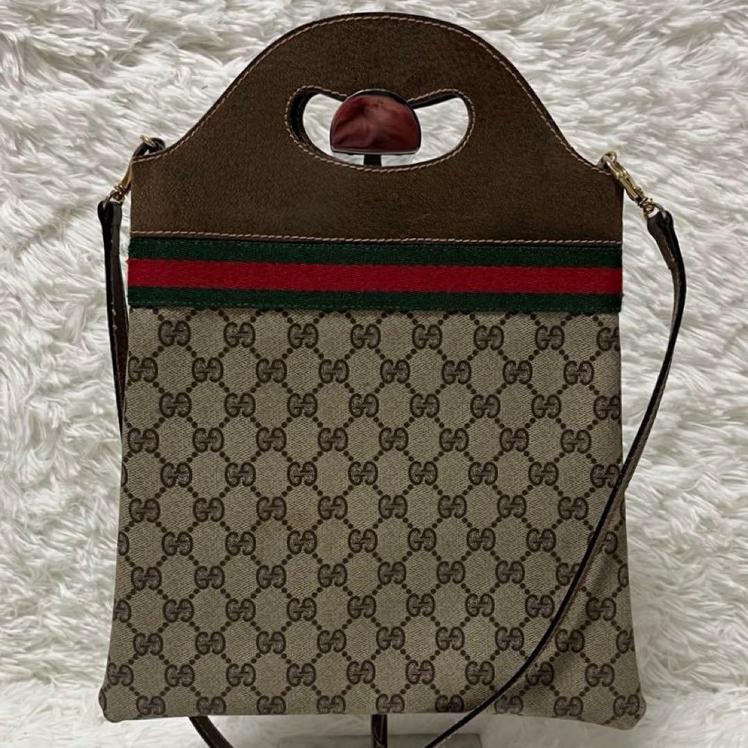 ✨美品✨OLD GUCCI　2WAY　ハンドバッグ　シェリーライン