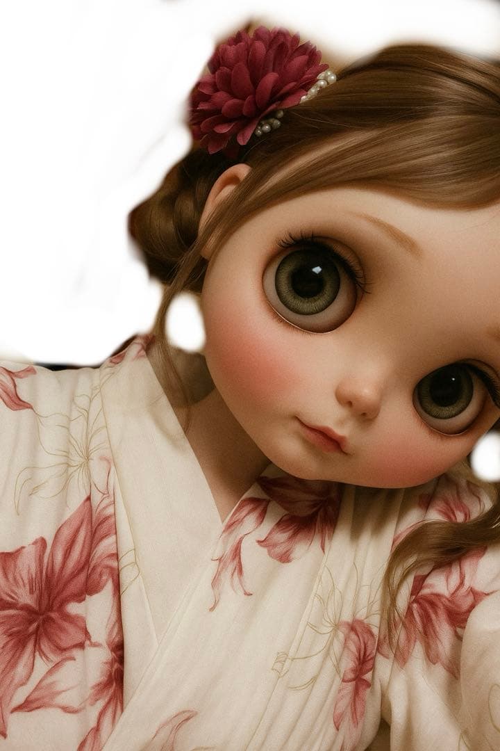 Dita 夏の乙女百合　浴衣　３点セット＋かみかざり