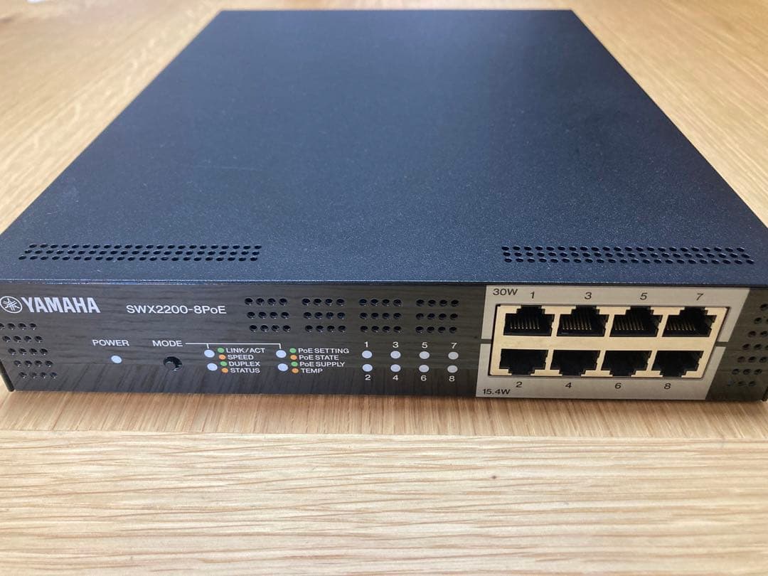 YAMAHA SWX2200-8PoE 8ポートL2スイッチ 中古美品