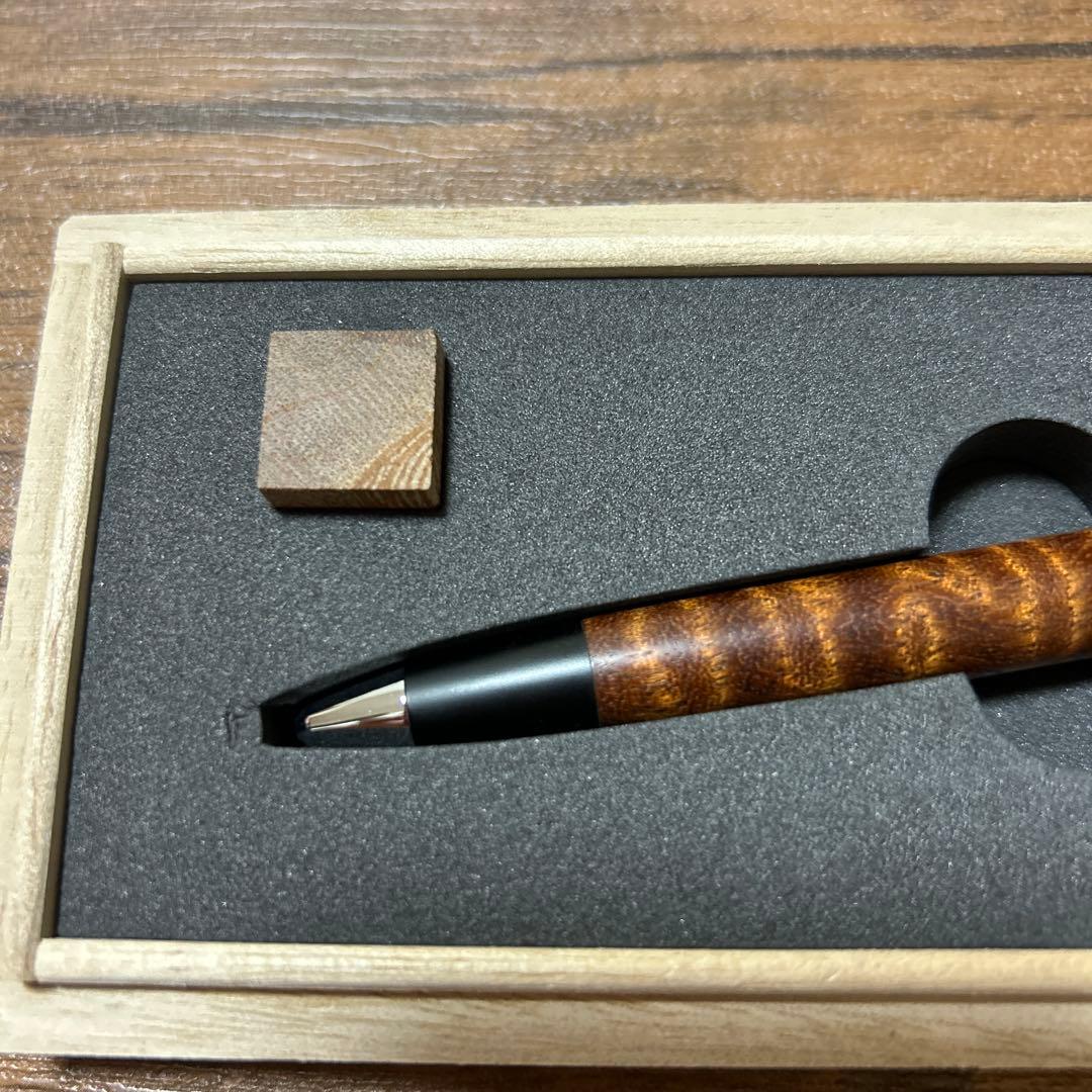野原工芸 サペリ杢 縮杢 木軸ペン シャーペン シルバークリップ - メルカリ