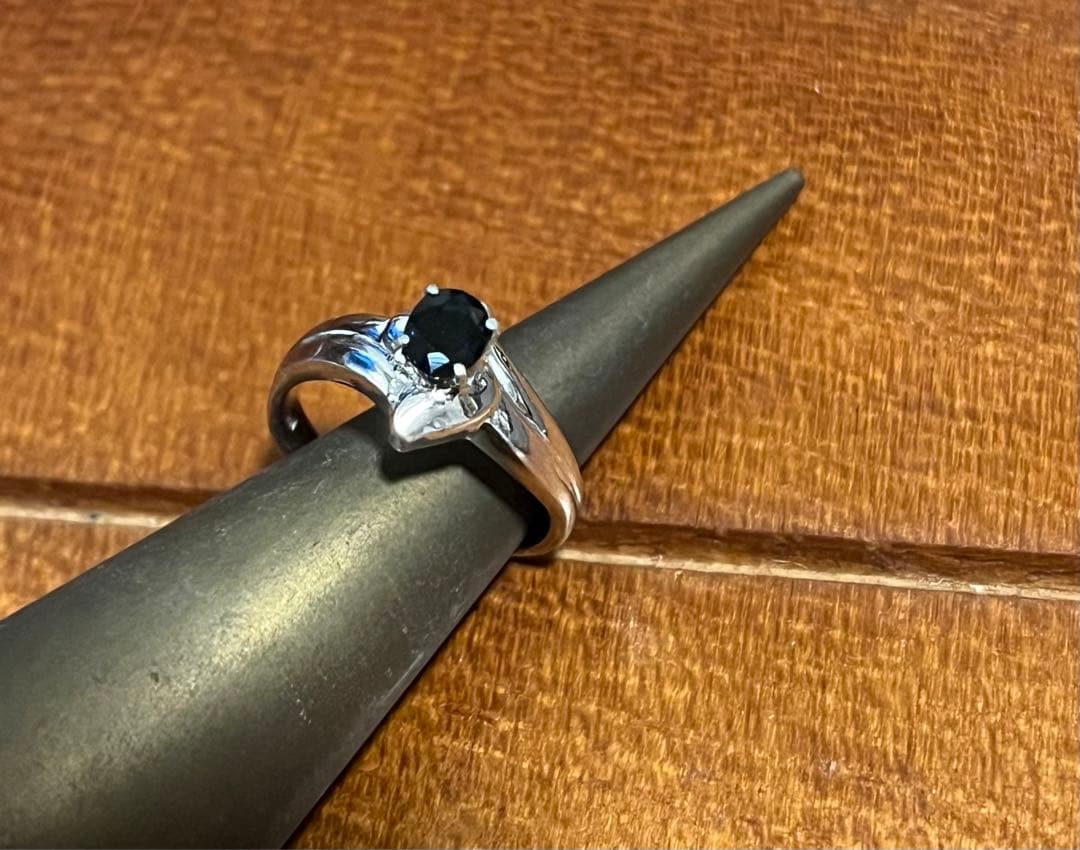 S*o様 シルバーリング　18K刻印？　グリーン系　天然石