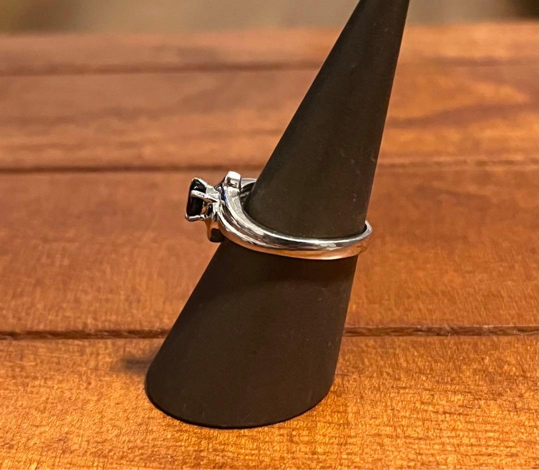 S*o様 シルバーリング　18K刻印？　グリーン系　天然石