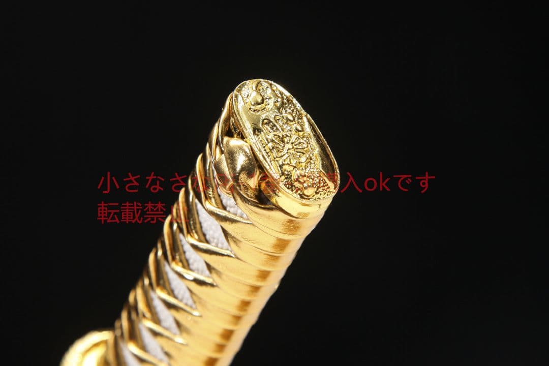 黄金木小環首唐横刀合金メッキ模様鋼 古兵器 武具 刀装具 日本刀 模造刀 居合刀