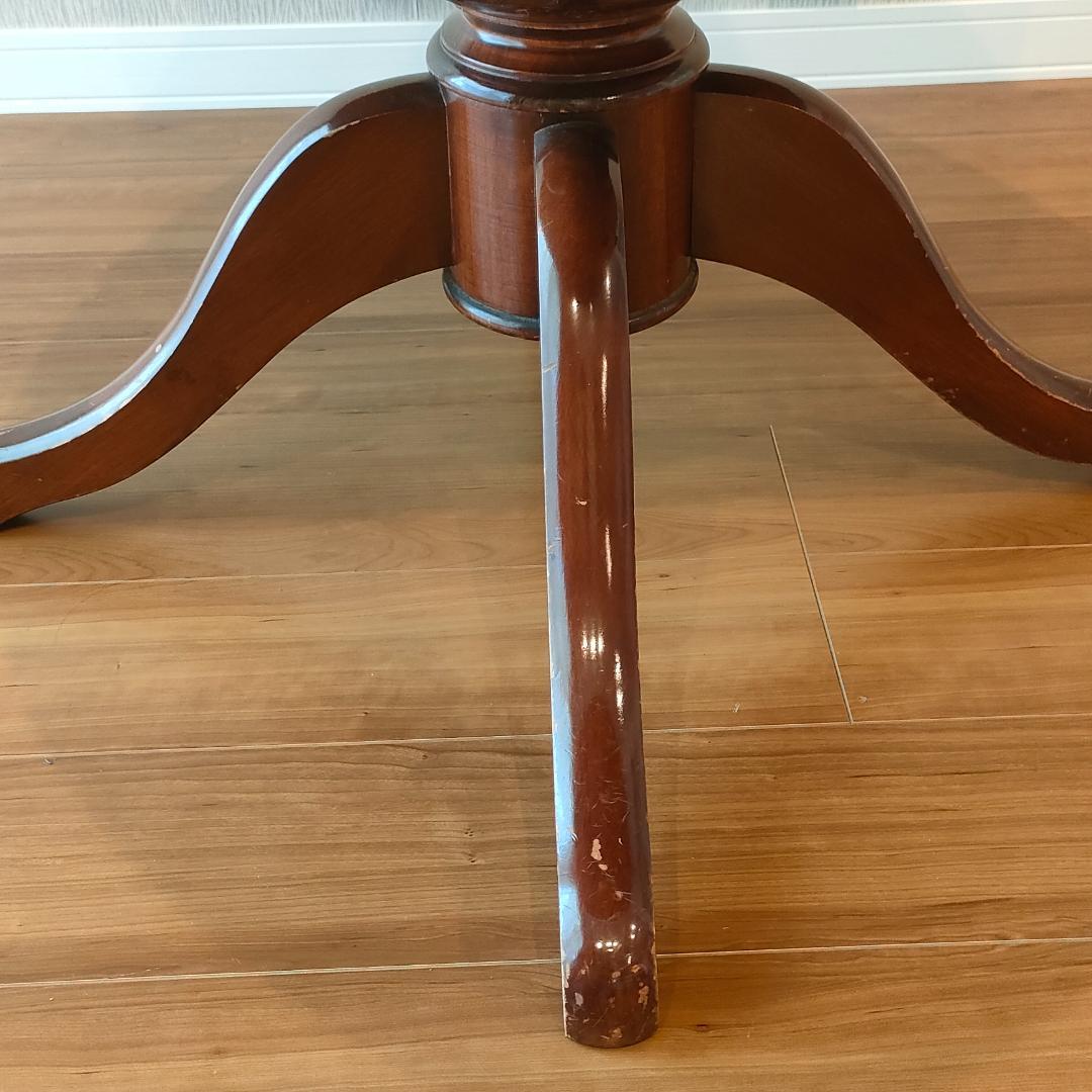 象嵌　花柄　ラウンドテーブル　イタリアンクラシック