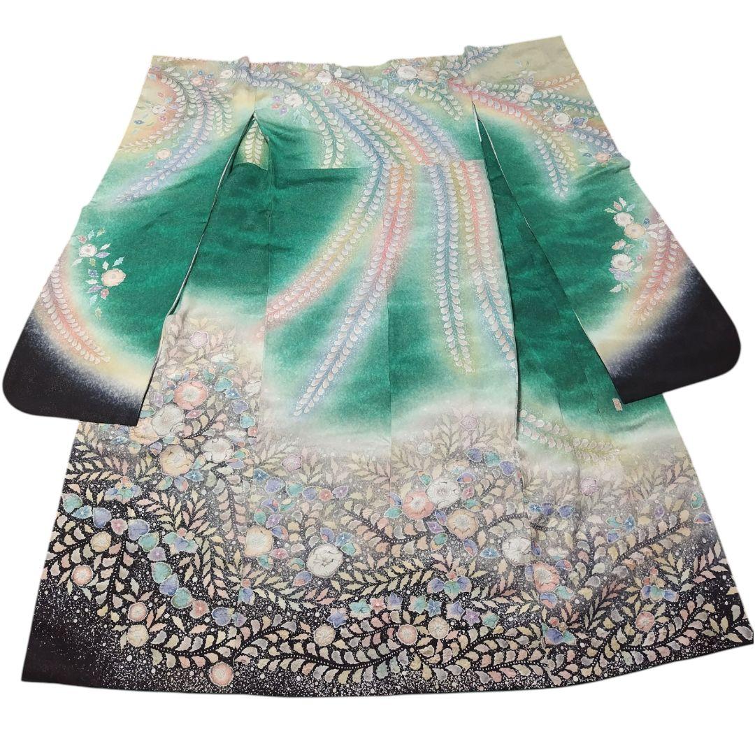 振袖フルセット(8点)・辻ヶ花・辻が花・翠山工房・落款有り・胴裏正絹・