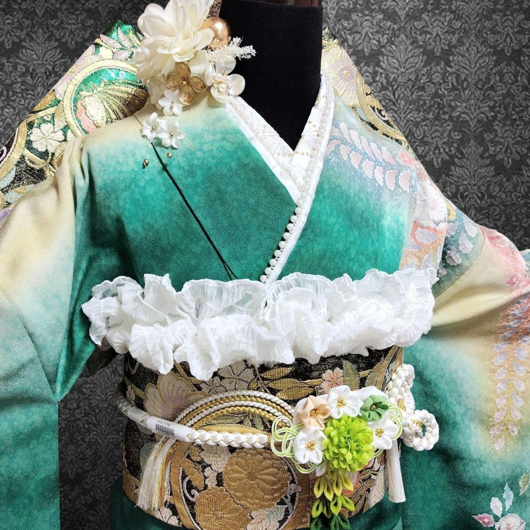 振袖フルセット(8点)・辻ヶ花・辻が花・翠山工房・落款有り・胴裏正絹・