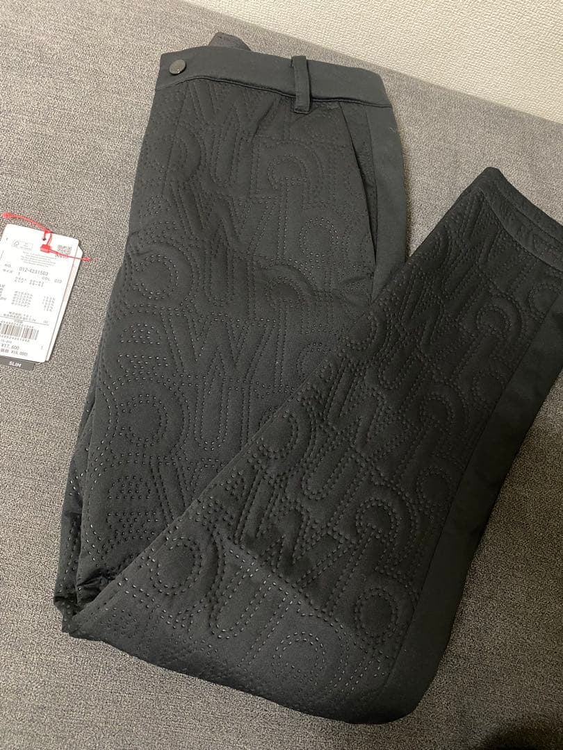 ニューバランス　QUILTED SLIM LONG PANT 黒　ゴルフウェア