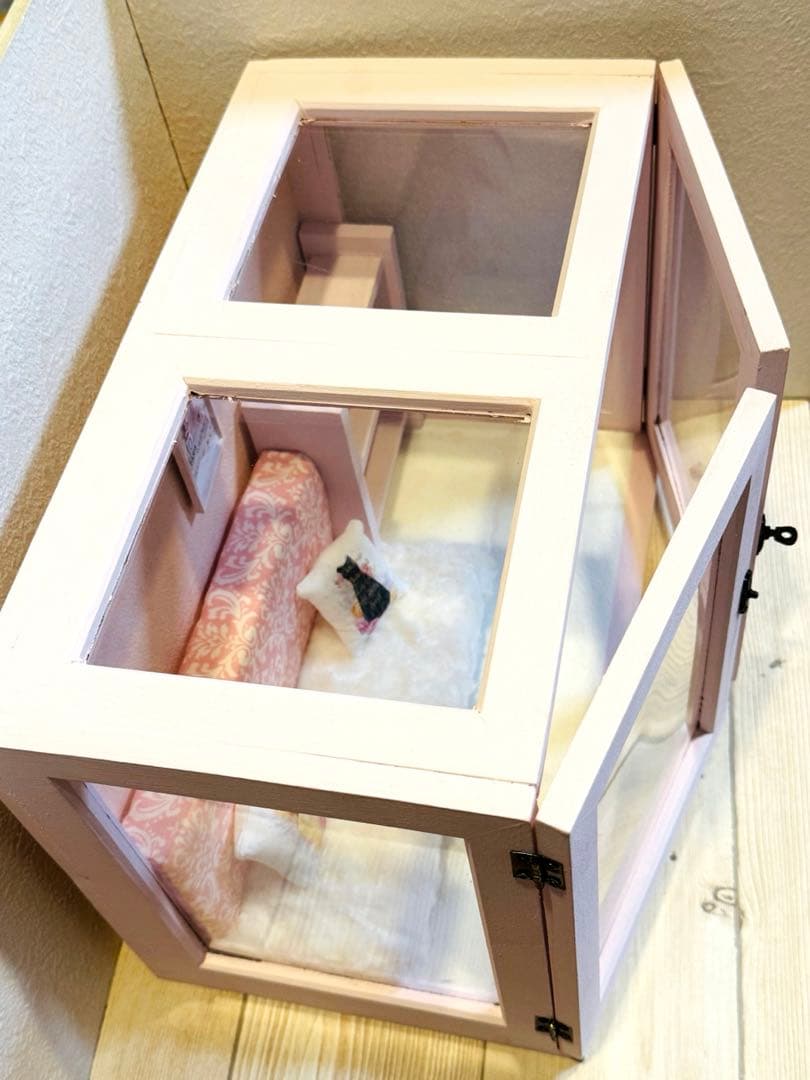黒ゆう様専用♡ドールキャビネット♡ベッド ドールハウス