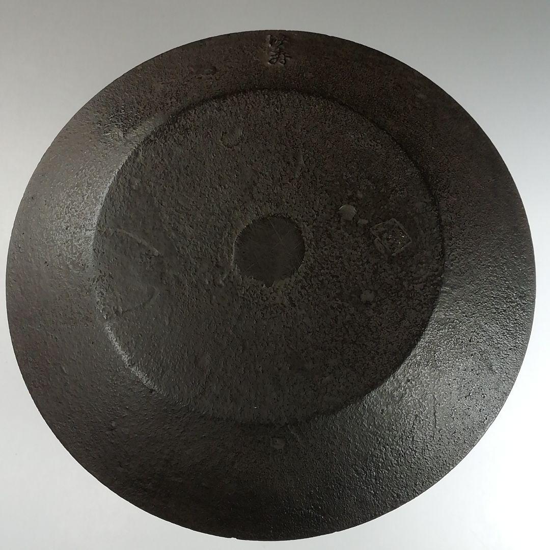 W132 茶釜 『松地紋 筒釜』『釜師 須藤浄義』『鉄釜』 共箱 茶道具