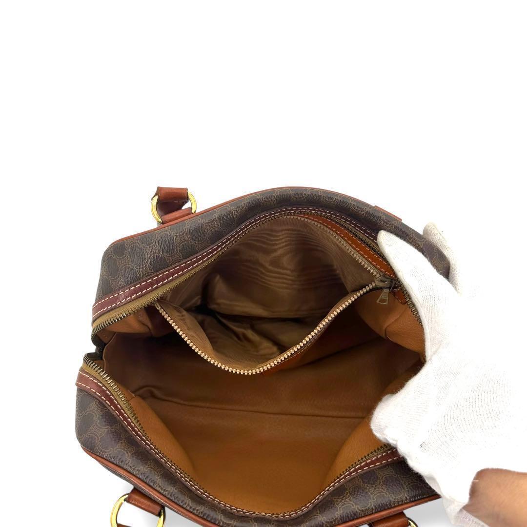 美品　セリーヌ マカダム　ハンドバッグ　ミニボストン　2way ショルダー