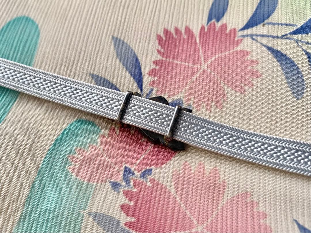 金工　帯留め　アンティーク　布袋尊　彫金　七福神　目貫　前金具