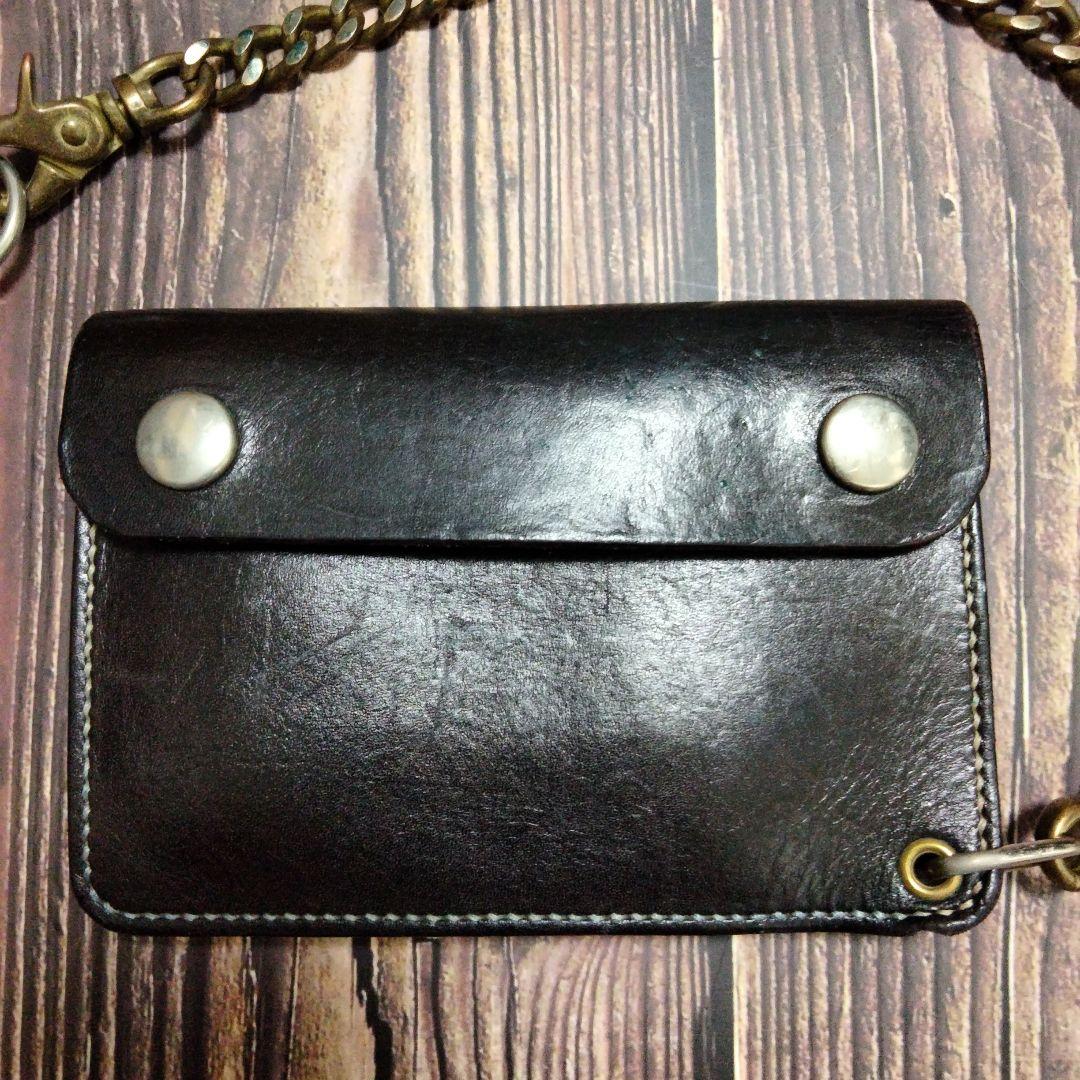 トラッカーウォレット ウォレットチェーン ブラックレザー