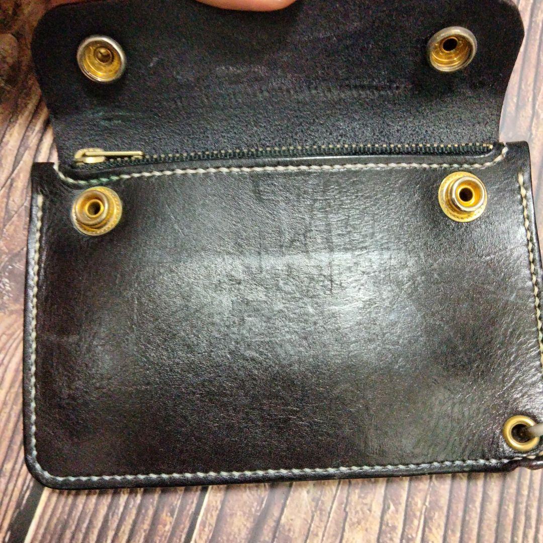 トラッカーウォレット ウォレットチェーン ブラックレザー