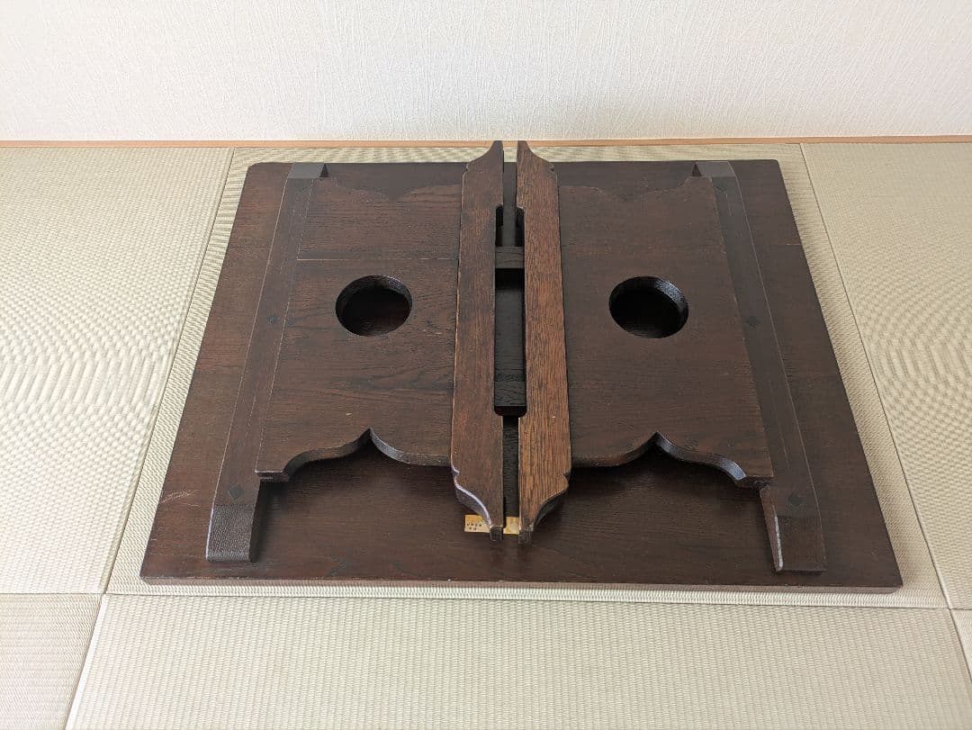 松本民芸家具】 折りたたみローテーブル 民芸×和モダン コンパクト収納