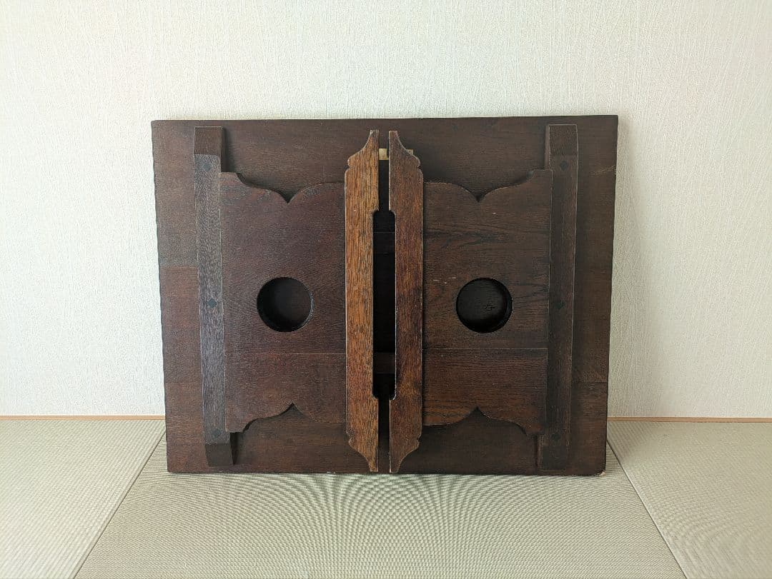 松本民芸家具】 折りたたみローテーブル 民芸×和モダン コンパクト収納