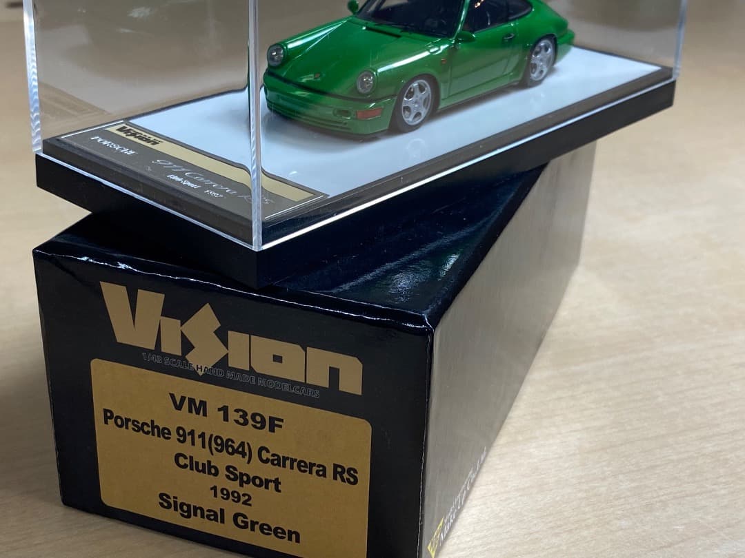 【新品同様】メイクアップ 1/43 ポルシェ964 カレラRS CS 緑