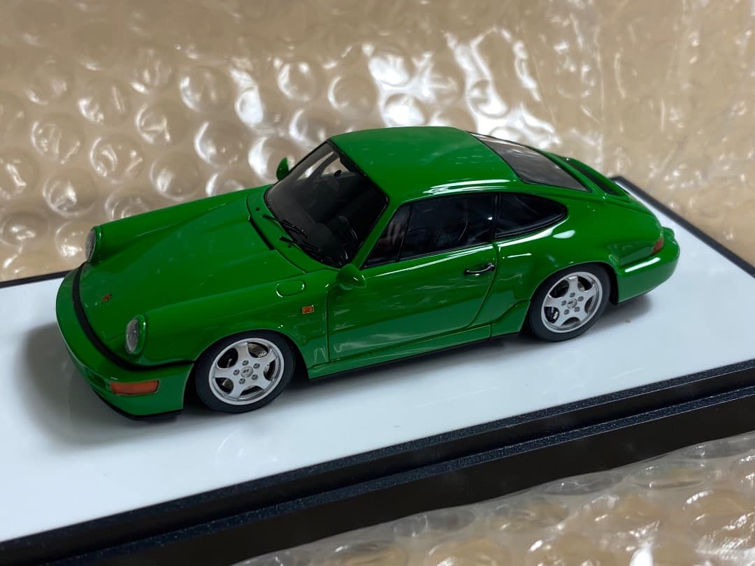 【新品同様】メイクアップ 1/43 ポルシェ964 カレラRS CS 緑