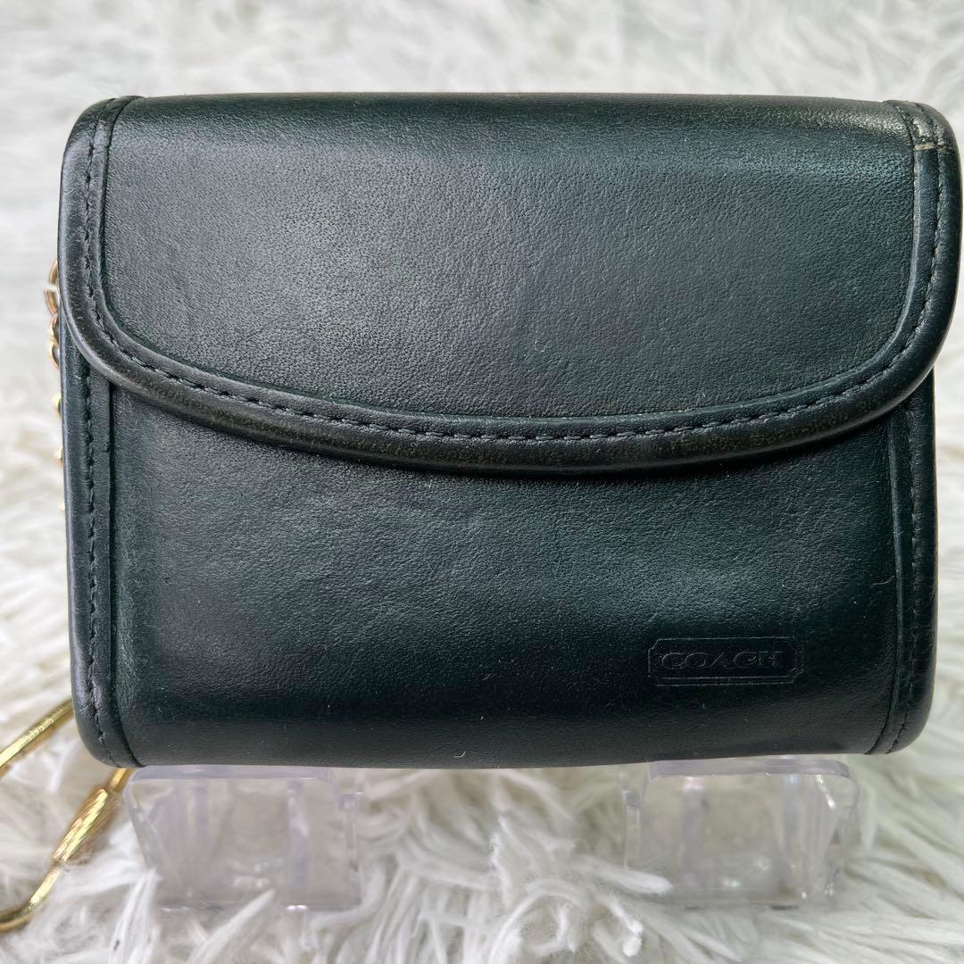 激レア✨オールドコーチ　ケース　ミニ財布　コンパクト　7219 グリーン