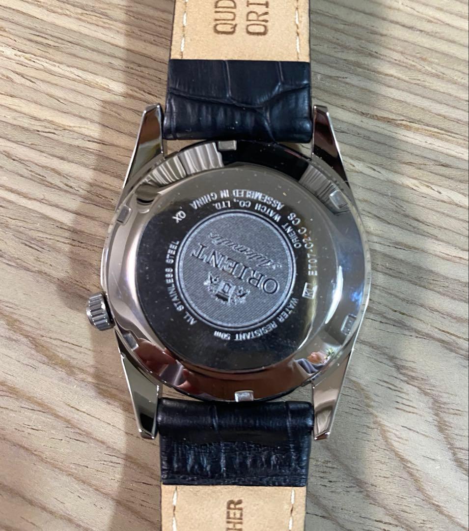 u*a様 ORIENT オリエント 自動巻き腕時計 ブラック　レザーベルト