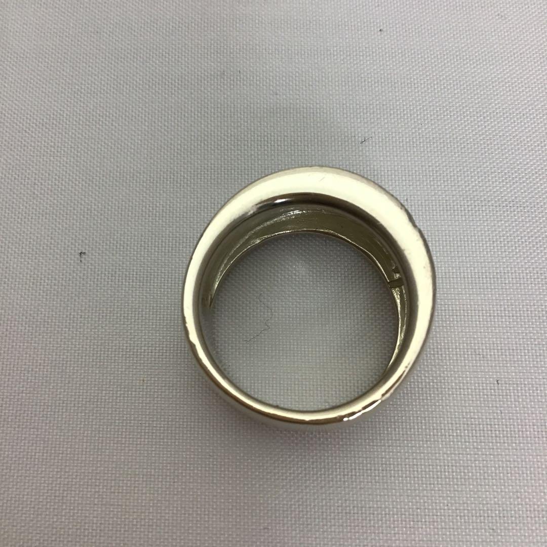 ❣️4℃ ❣️ 桜サクラ　彫ストーン付き　フラワーモチーフ シルバーリング11.5号