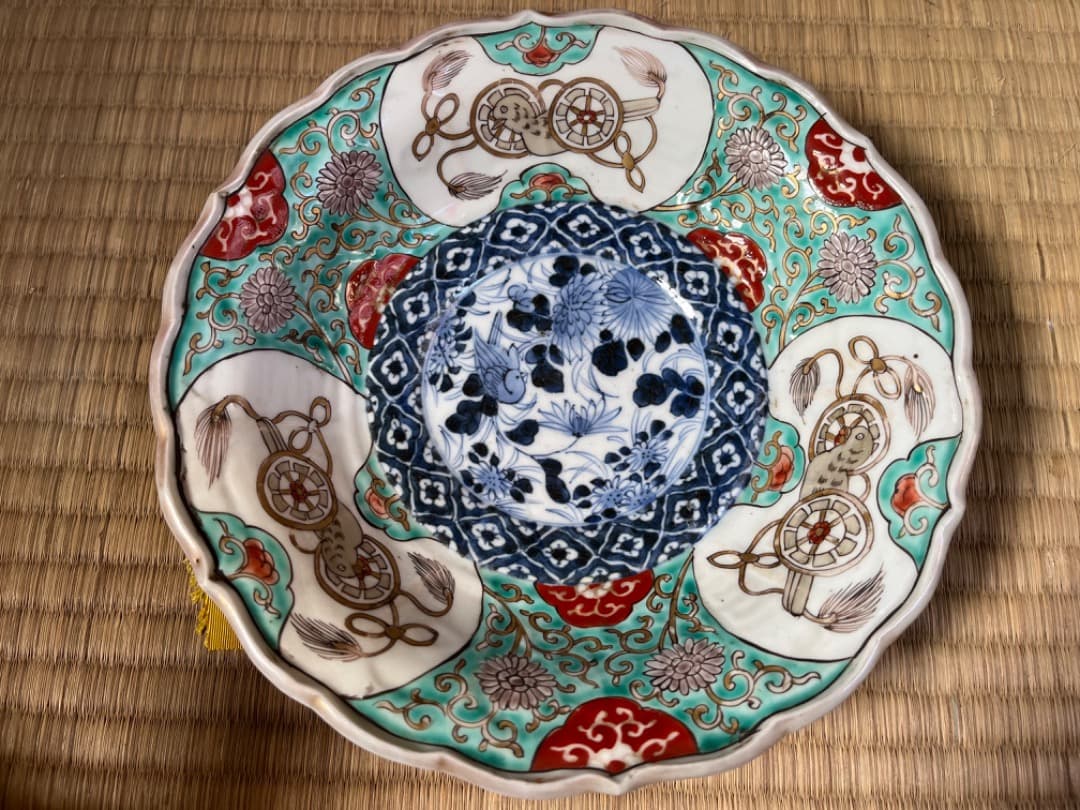 【送料込み】古伊万里　有田焼　「乾」　絵皿