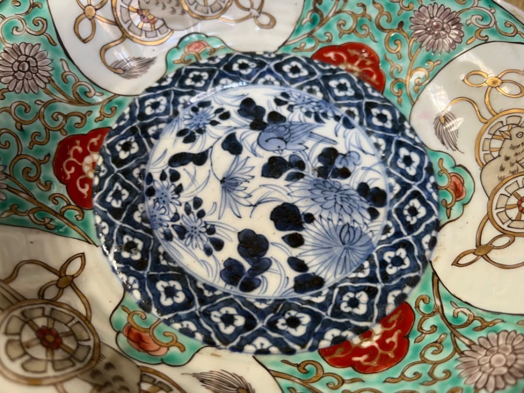 【送料込み】古伊万里　有田焼　「乾」　絵皿