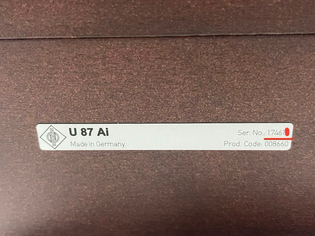 【極美品】NEUMANN U87Ai Studio set＋VOVOXケーブル