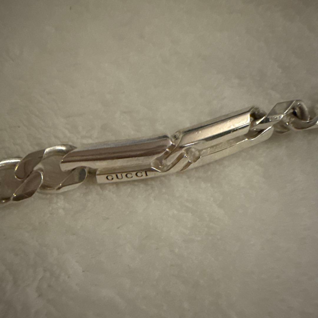 【美品】GUCCI シルバーチェーンブレスレット