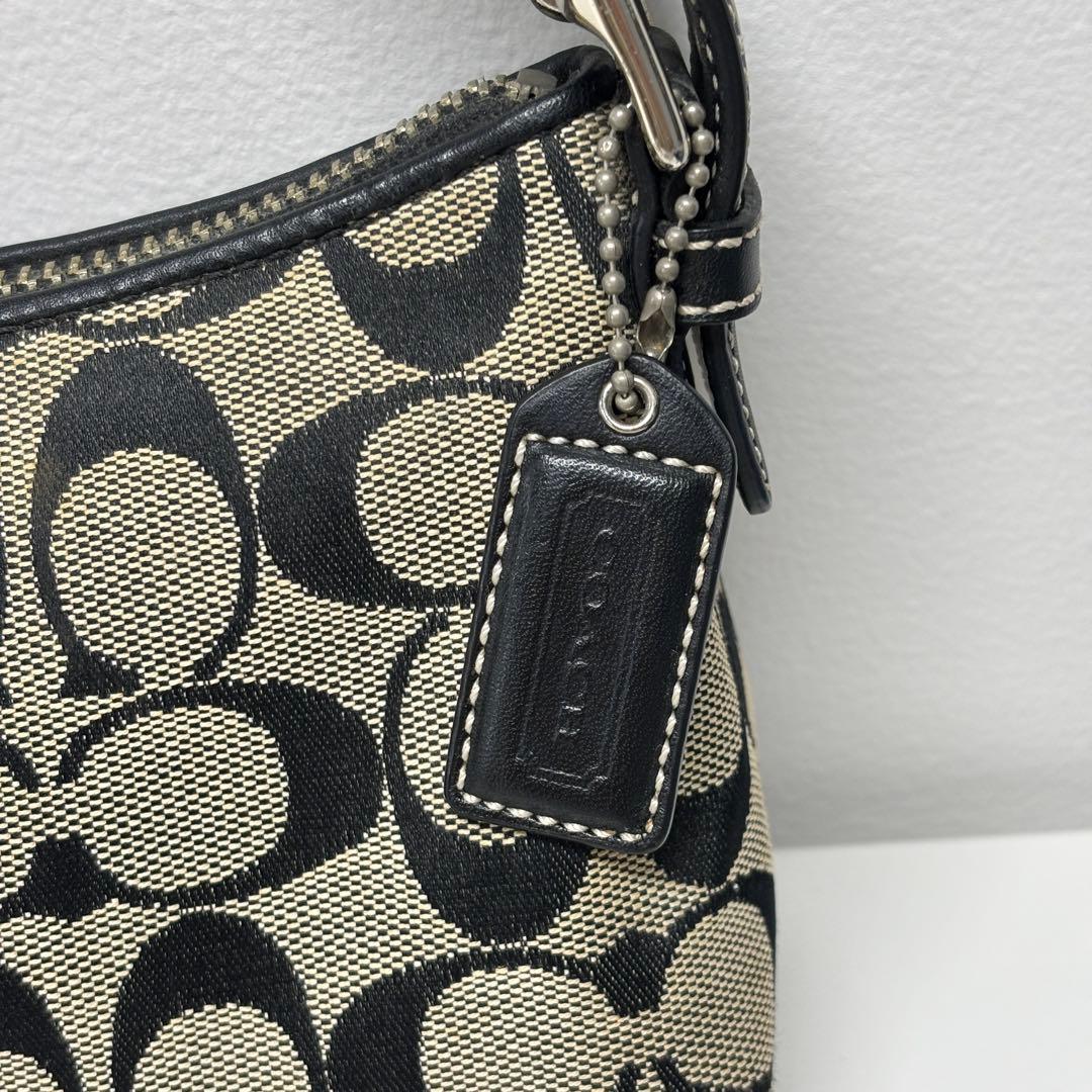 COACH コーチ 6371 シグネチャー ワンショルダーバッグ 肩掛け　黒