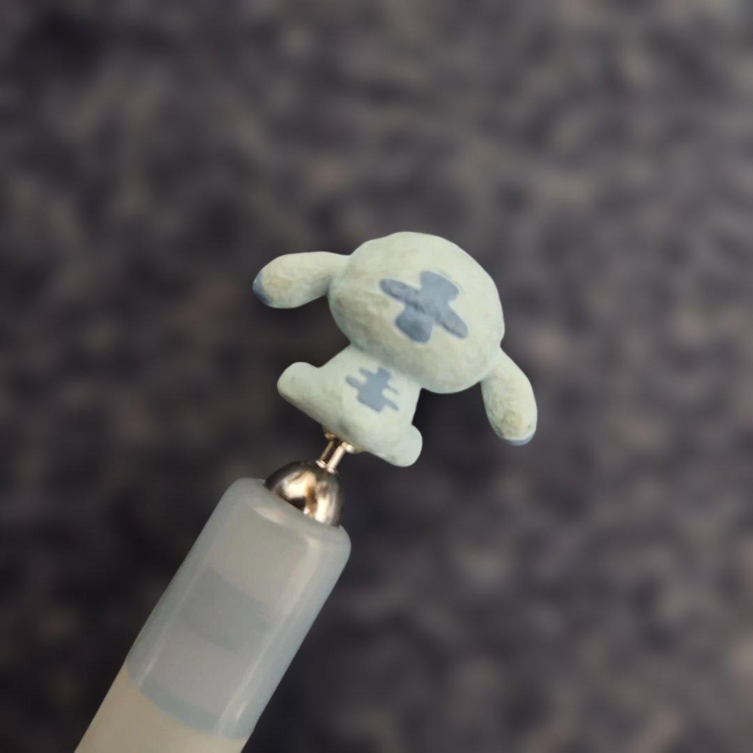 公*o様 レア スティッチ シャーペン もこもこ ウサギ フィギュア